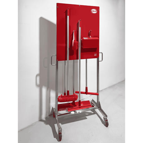 Cleaning Station, jedes Reinigungsgeräte hat seinen festen Platz, alles griffbereit und sauber