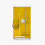 Schattenwand mit Standgestell gelb 1210 mm x 1900 mm