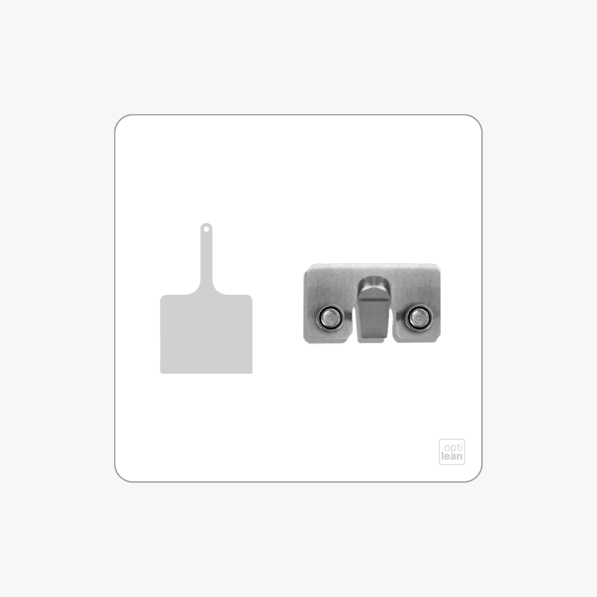 Kehrblech Halter Shadowboard – 5S Cleaning Station (Bo System) Weiß