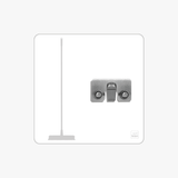Besen Halter Shadowboard – 5S Cleaning Station (Bo System) Weiß