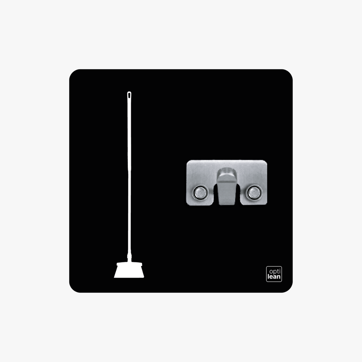 Bodenschaber Halter Shadowboard – 5S Cleaning Station (Bo System) Schwarz