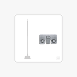 Bodenschaber Halter Shadowboard – 5S Cleaning Station (Bo System) Weiß