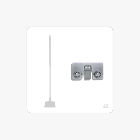 Bodenschaber Halter Shadowboard – 5S Cleaning Station (Bo System) Weiß