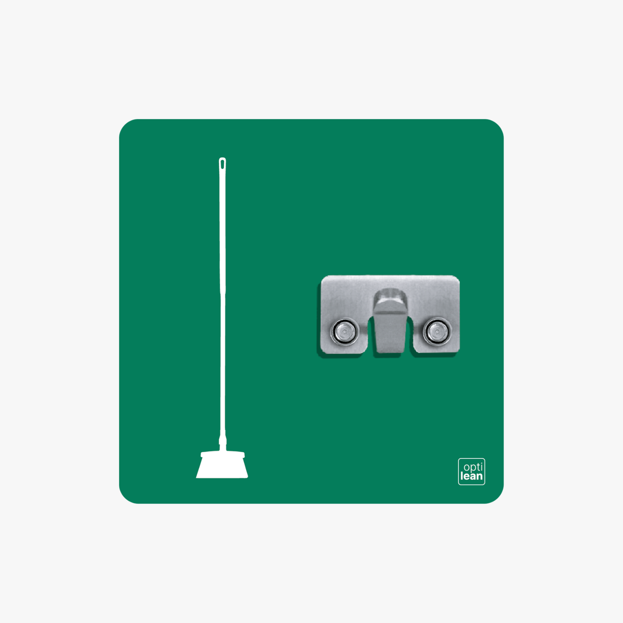Bodenschaber Halter Shadowboard – 5S Cleaning Station (Bo System) Grün