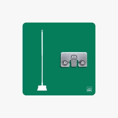 Bodenschaber Halter Shadowboard – 5S Cleaning Station (Bo System) Grün