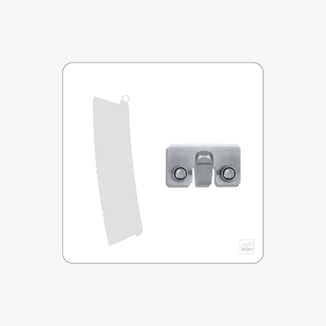 Mehlbesen Halter Shadowboard – 5S Cleaning Station (Bo System) Weiss