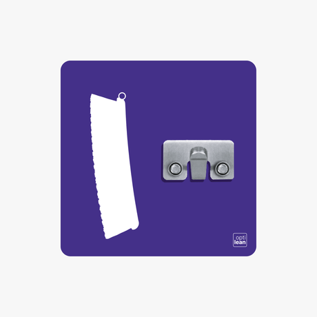 Mehlbesen Halter Shadowboard – 5S Cleaning Station (Bo System) Lila
