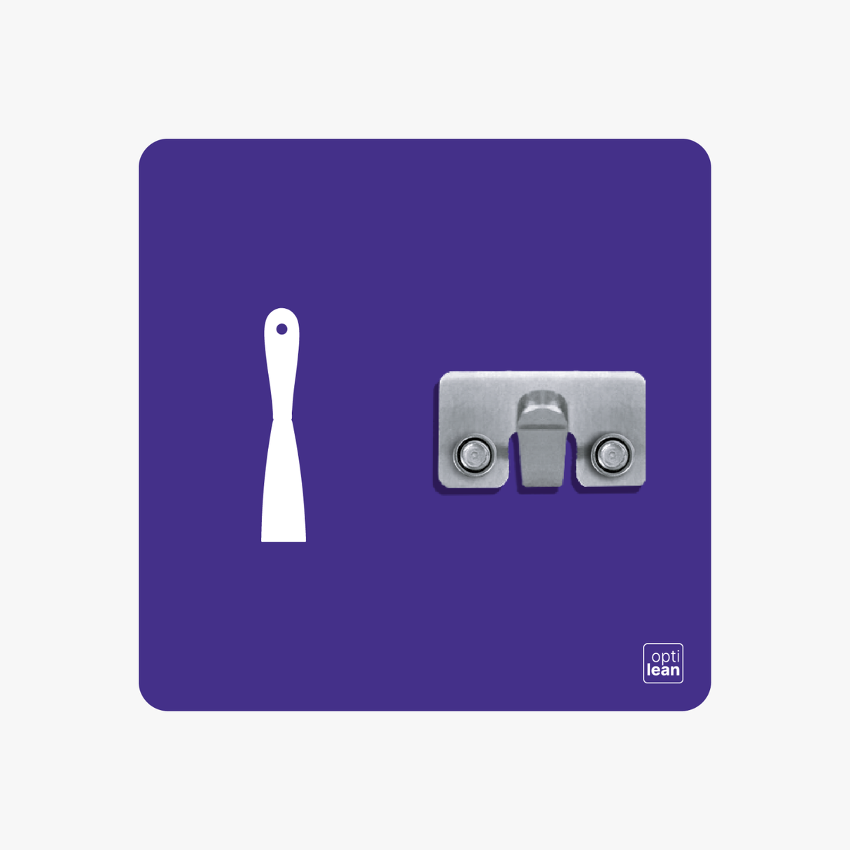 Spachtel Halter Shadowboard – 5S Cleaning Station (Bo System) Lila