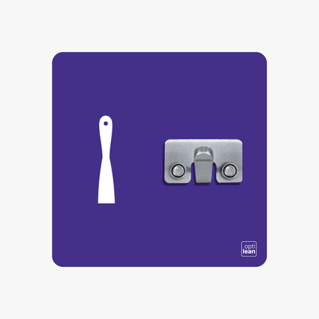 Spachtel Halter Shadowboard – 5S Cleaning Station (Bo System) Lila