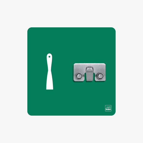 Spachtel Halter Shadowboard – 5S Cleaning Station (Bo System) Grün
