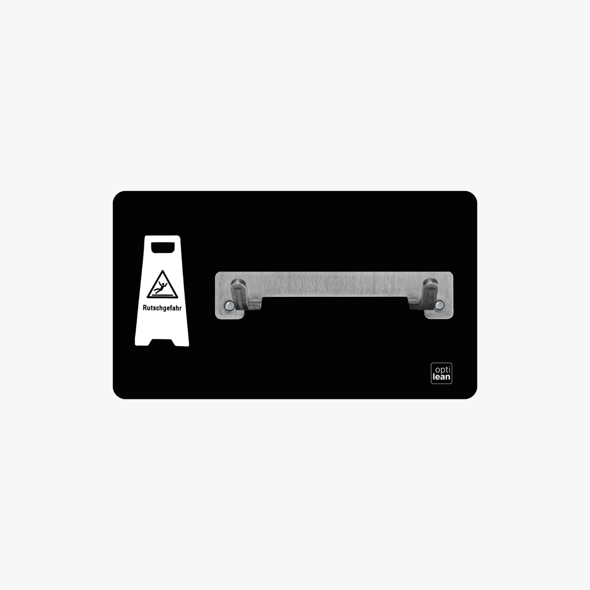 Rutschgefahr Halter Shadowboard – 5S Cleaning Station (Bo System) Schwarz