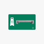 Rutschgefahr Halter Shadowboard – 5S Cleaning Station (Bo System) Grün