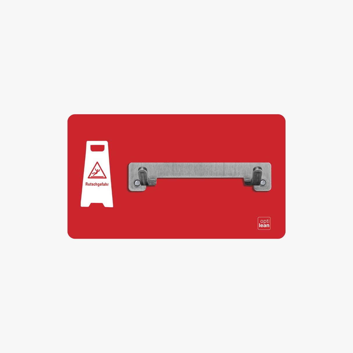 Rutschgefahr Halter Shadowboard – 5S Cleaning Station (Bo System) Rot