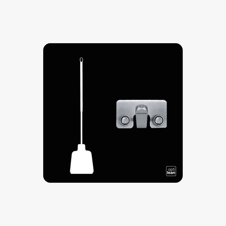 Glasbruchschaufel Halter Shadowboard – 5S Cleaning Station (Bo System) Schwarz