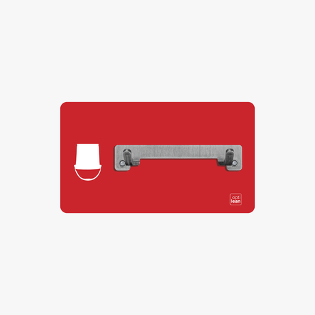Eimer Halter Shadowboard – 5S Cleaning Station (Bo System) Rot
