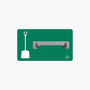 Schaufel Halter Shadowboard – 5S Cleaning Station (Bo System) Grün