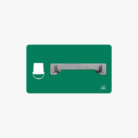 Eimer Halter Shadowboard – 5S Cleaning Station (Bo System) Grün