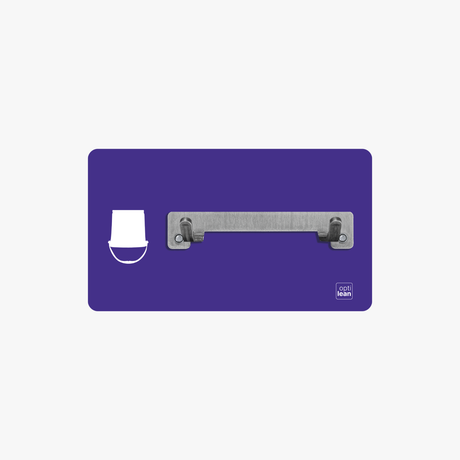 Eimer Halter Shadowboard – 5S Cleaning Station (Bo System) Lila
