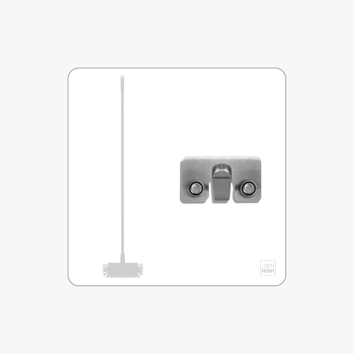 Eckenschrubber Halter Shadowboard – 5S Cleaning Station (Bo System) Weiß