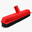 Gumminoppenbesen Rot Schwarz