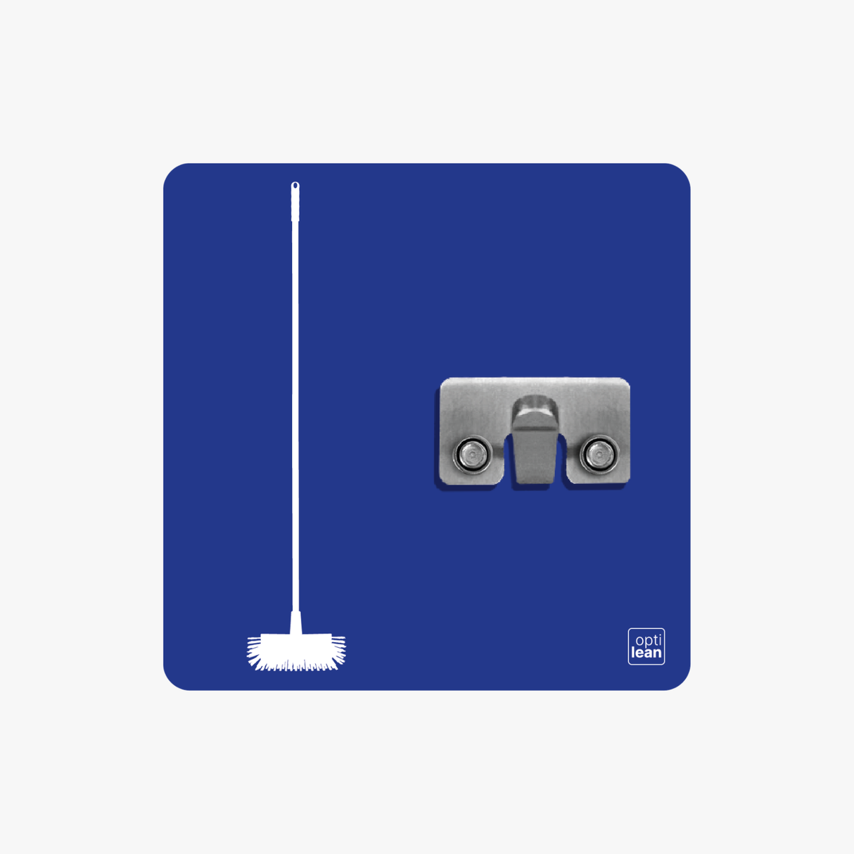 Eckenschrubber Halter Shadowboard – 5S Cleaning Station (Bo System) Blau