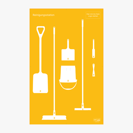 Reinigungsboard (Schattenwand) Gelb