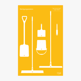 Schattenwand für Hygienebereiche in der Produktion Gelb Schattenwand ohne Reinigungsgeräte