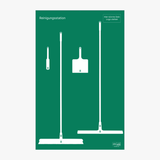 Individuelle Reinigungsstationen für Unternehmen Grün Schattenwand ohne Reinigungsgeräte