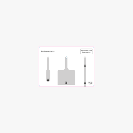 Reinigungsboard (Schattenwand) Weiß Schattenwand ohne Reinigungsgeräte