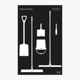 Schattenwand für Hygienebereiche in der Produktion Schwarz Schattenwand ohne Reinigungsgeräte