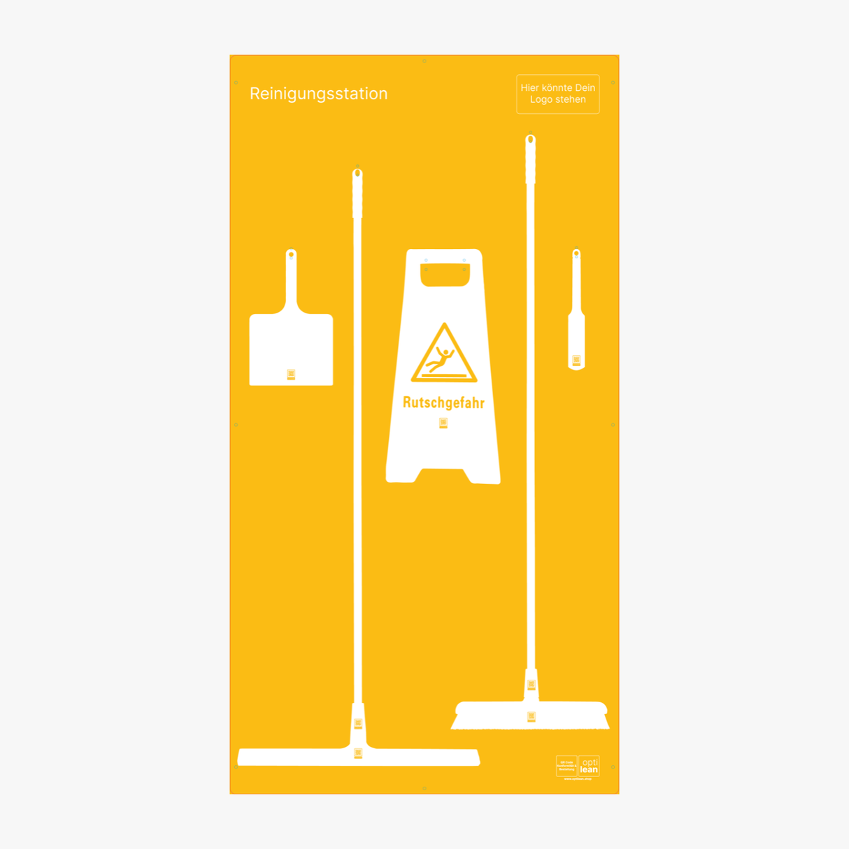 Reinigungsboard für Industrielle Anwendungen Gelb Schattenwand ohne Reinigungsgeräte