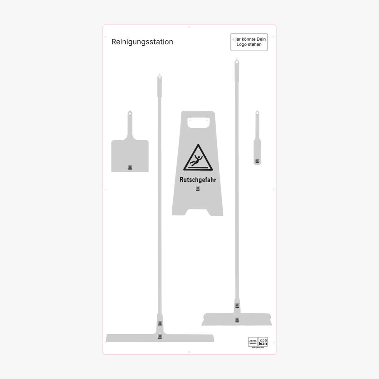 Reinigungsboard für Industrielle Anwendungen Weiß Schattenwand ohne Reinigungsgeräte