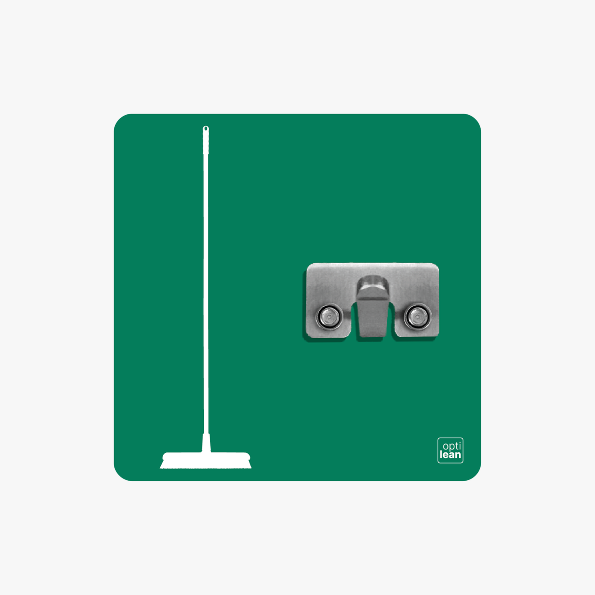 Besen Halter Shadowboard – 5S Cleaning Station (Bo System) Grün