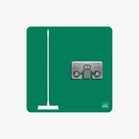 Besen Halter Shadowboard – 5S Cleaning Station (Bo System) Grün