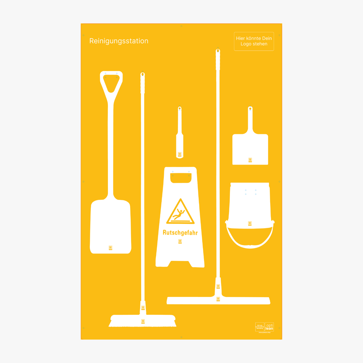 Lean Board (Schattenwand) Gelb Schattenwand ohne Reinigungsgeräte