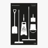 Lean Board (Schattenwand) Schwarz Schattenwand ohne Reinigungsgeräte