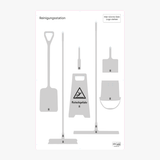 Lean Board (Schattenwand) Weiß Schattenwand ohne Reinigungsgeräte