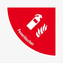 Eckenaufkleber Feuerlöscher
