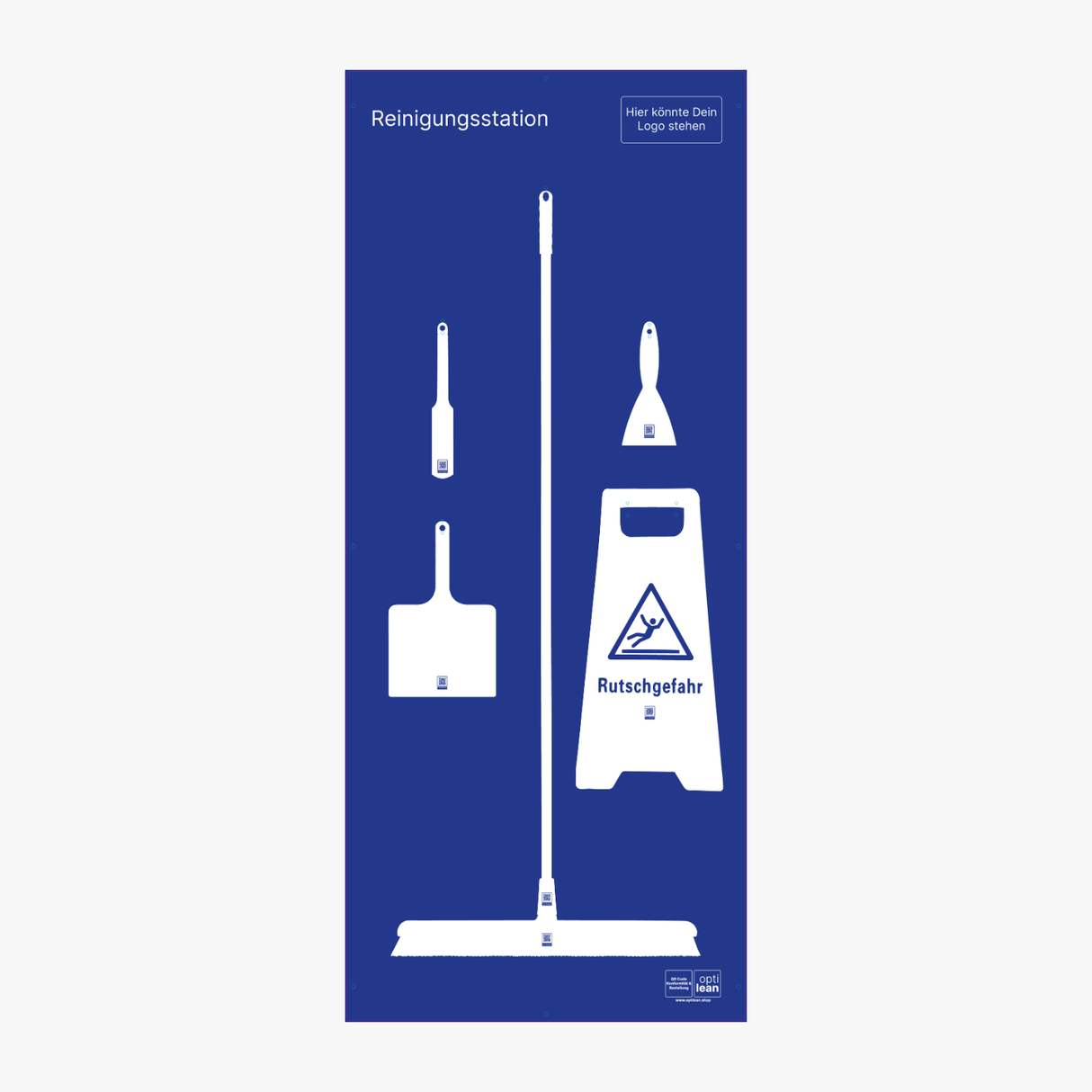 Shadowboard für Reinigungsgeräte (Schattenwand) Blau Schattenwand ohne Reinigungsgeräte