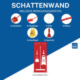 Shadowboard für Reinigungsgeräte (Schattenwand) Rot Schattenwand mit Reinigungsgeräte