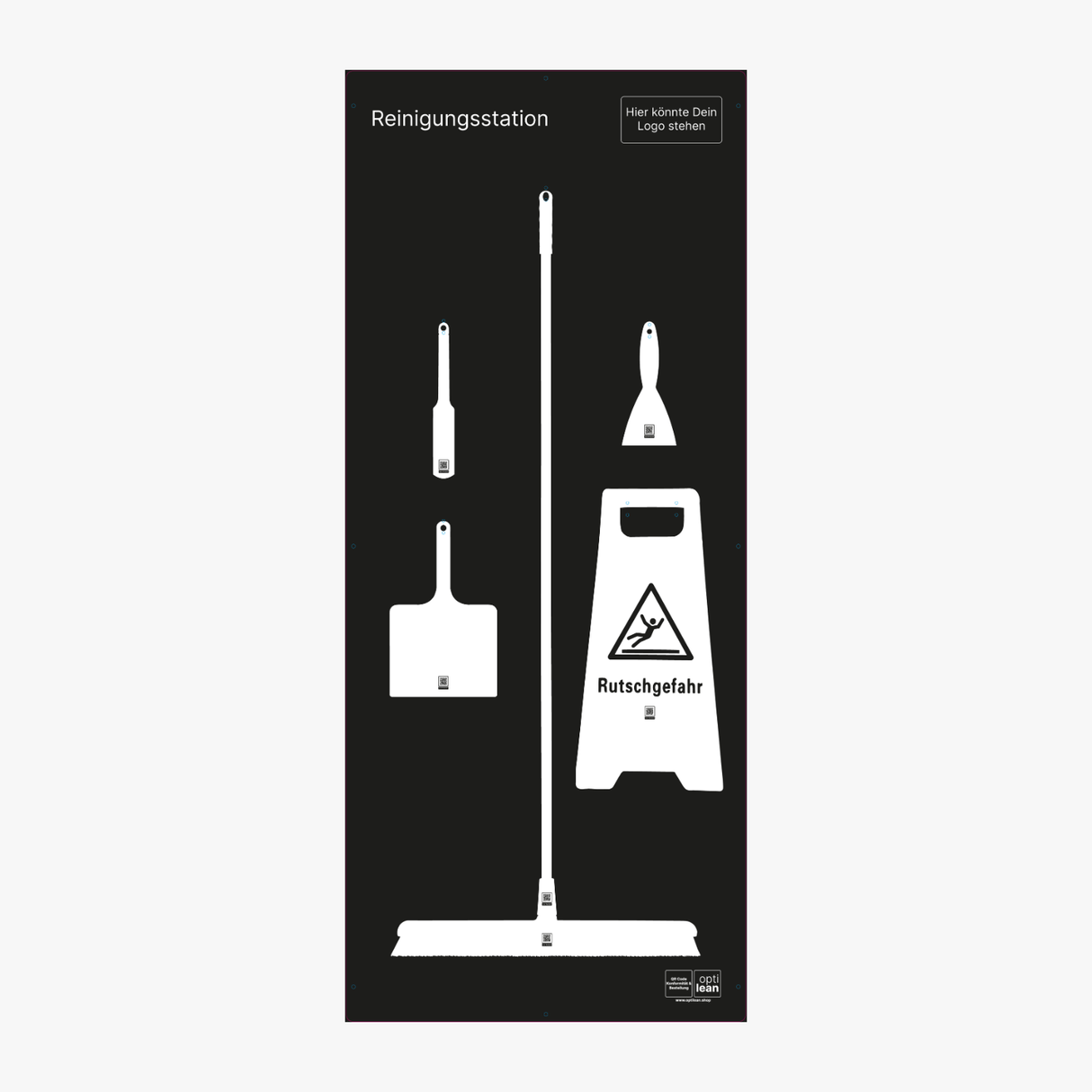 Shadowboard für Reinigungsgeräte (Schattenwand) Schwarz Schattenwand ohne Reinigungsgeräte