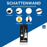 Shadowboard für Reinigungsgeräte (Schattenwand) Schwarz Schattenwand mit Reinigungsgeräte