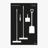 Aufbewahrungslösung für Reinigungsgeräte Schwarz Schattenwand ohne Reinigungsgeräte