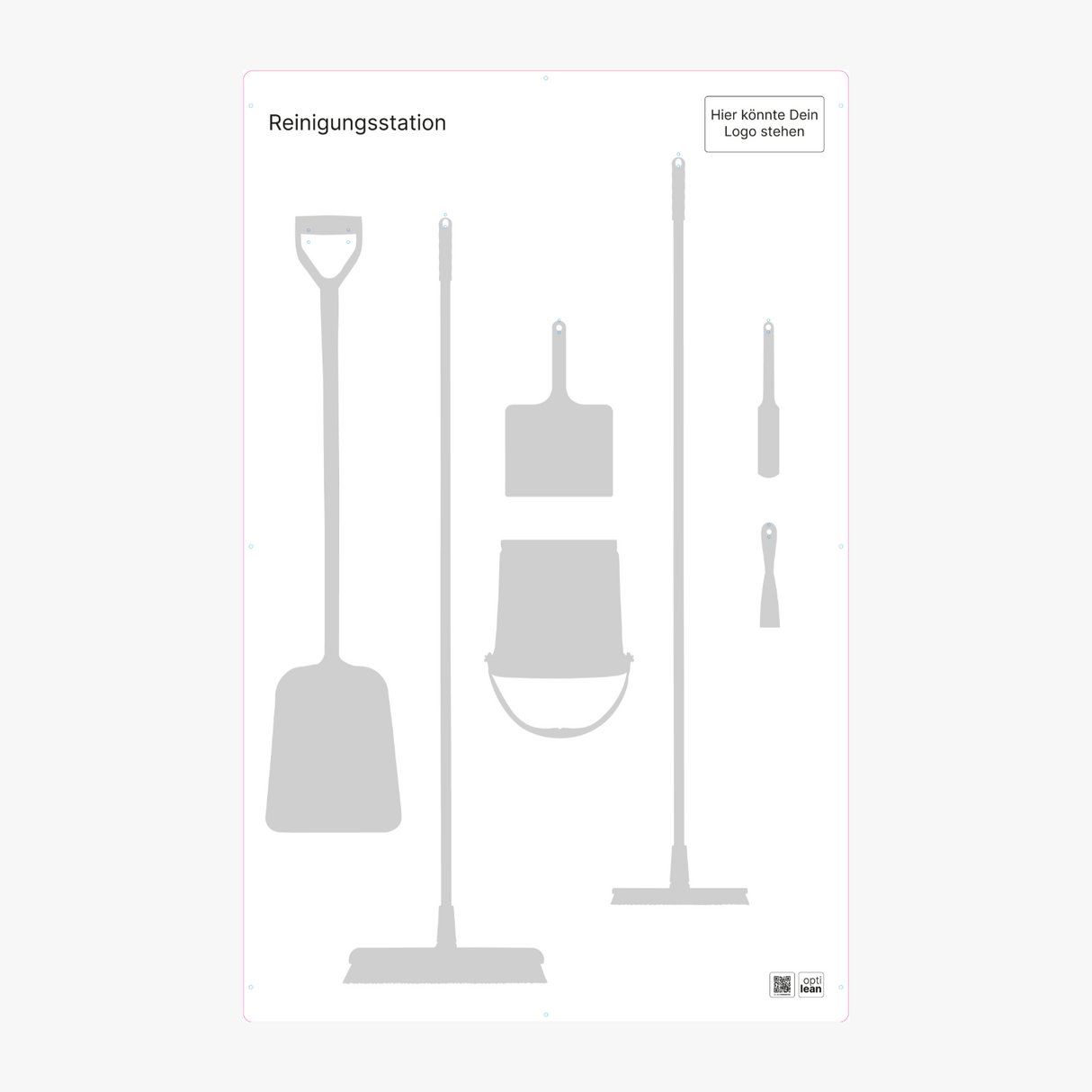 Reinigungsboard (Schattenwand) Weiß