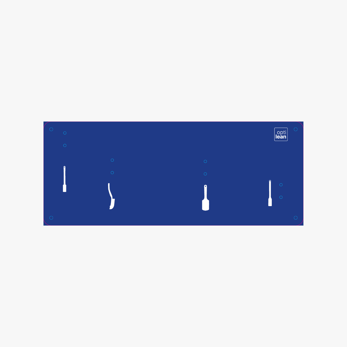 Shadow Board (Schattenwand, Klemmleiste) Blau Ohne Reinigungsgeräte