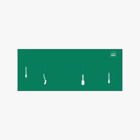 Shadow Board (Schattenwand, Klemmleiste) Grün Ohne Reinigungsgeräte