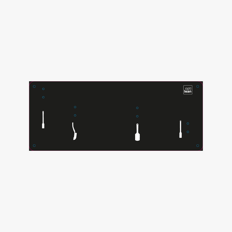 Shadow Board (Schattenwand, Klemmleiste) Schwarz Ohne Reinigungsgeräte