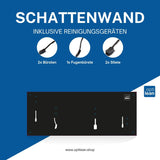 Shadow Board (Schattenwand, Klemmleiste) Schwarz Mit Reinigungsgeräten