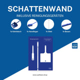 Shadowboard Reinigung Blau Schattenwand mit Reinigungsgeräte