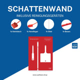 Shadowboard Reinigung Rot Schattenwand mit Reinigungsgeräte